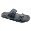 Summer Outwear 2025 New Thick Bottom Belt Buckle Anti slip Outdoor Vacation Black One line Cool Slippers for Women