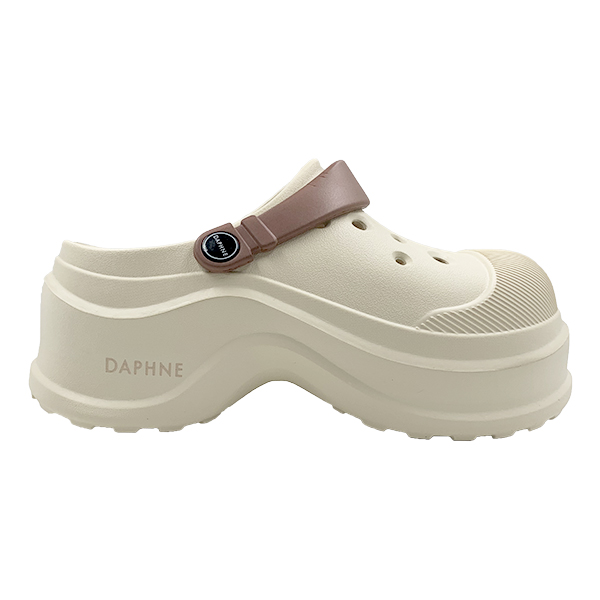 Women's summer thick soled anti slip toe half sand sandals with a sense of poop and holes