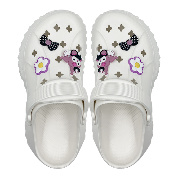 New thick soled two hole shoes for wearing on the outside cool slipper casual cute cartoon sandals