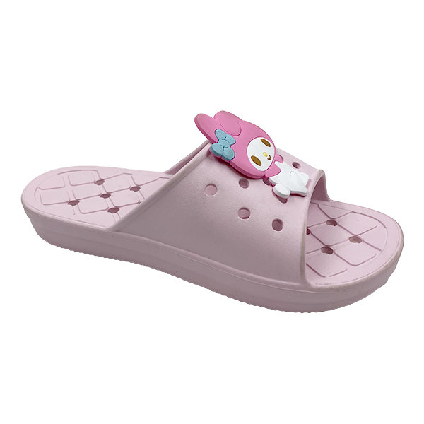 EVA integrated cartoon bathroom slippers with water leakage anti slip soft bottom and breathability