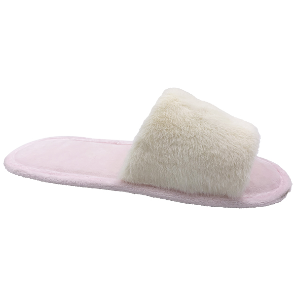 Women's embroidered open toed fruit strawberry watermelon home wooden floor imitation rabbit hair cotton slippers