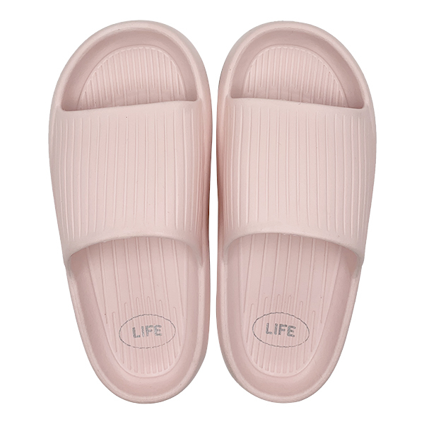 Pink EVA thick soled cool slippers for women in summer with a sense of stepping on poop when worn outdoors. Indoor home bathroom anti slip and anti odor slippers