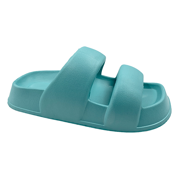 Dark green thick soled two character slippers for women suitable for taking a shower in the bathroom with anti slip soft soles for wearing women's shoes outside