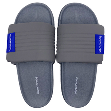 Dark gray one line slippers for men 2023 autumn and winter new style slippers for men fashionable for home and outdoor wear two casual sandals