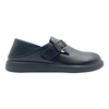 New women's fashionable belt buckle casual shoes with simple and solid color single shoes