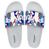Summer couple slippers men's and women's outdoor wear graffiti home versatile one line mop