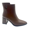 Real leather high-heeled short boots for women new pointed toe women's mom boots children's Martin boots