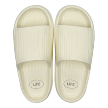 Light yellow EVA thick soled sandals for women's summer outdoor wear with a sense of stepping on poop suitable for indoor home use