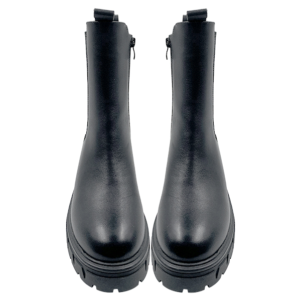 Cowhide version genuine leather Martin boots women's British style mid leg boots thick soled chimney women's boots Chelsea short boots