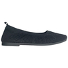 New Black Cloth Shoes with Pointed Toe Shallow Mouth Soft Sole Flyknit Mesh Cloth Shoes 