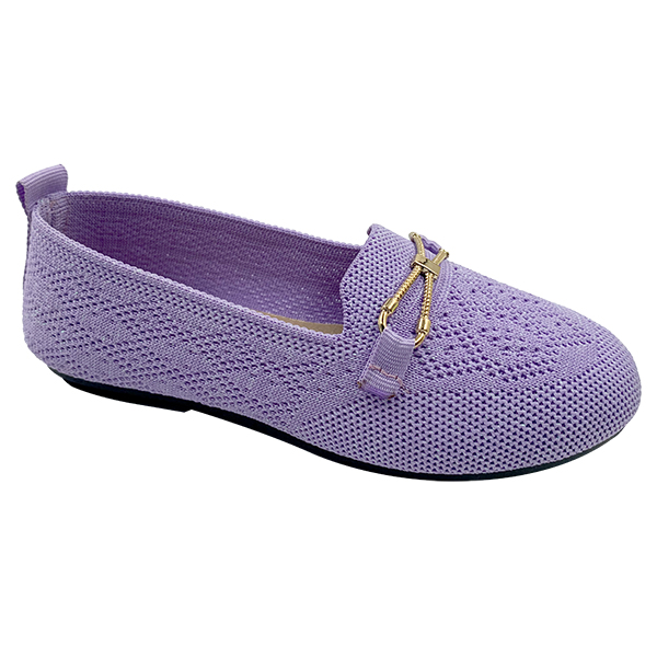 Purple Flying Weaving Girl's Shoes Breathable and Lightweight Girl's Board Shoes Super Light and Anti slip for Big Kids
