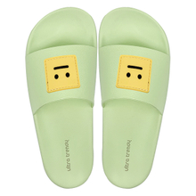 Summer new smiley face slippers women's home bathroom slippers one line slippers