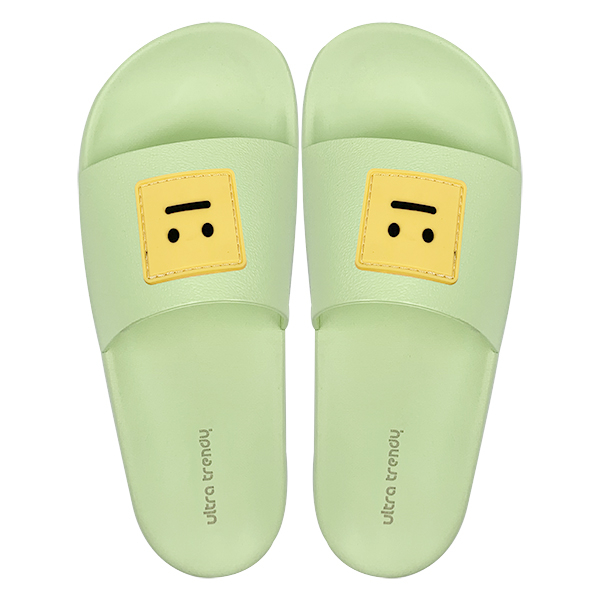 Summer new smiley face slippers women's home bathroom slippers one line slippers