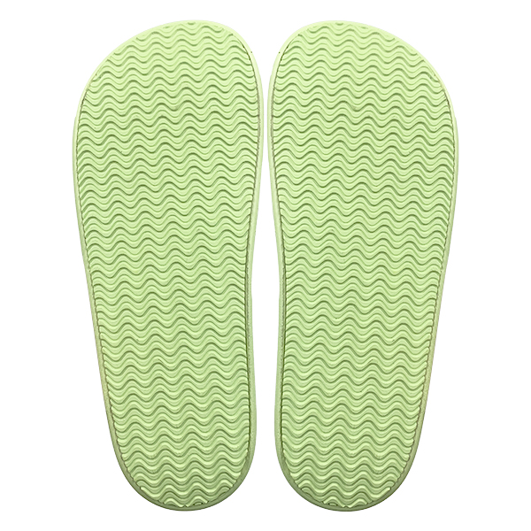 Thin green one-piece slippers with anti slip soft sole can be worn externally simple women's slippers