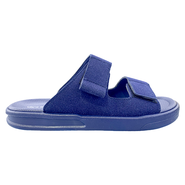 Navy blue men's thick soled two character sandals for daily wear lightweight and breathable suitable for outdoor beach wear