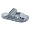 Grey men's thick soled two character sandals for daily wear lightweight and breathable suitable for outdoor beach wear