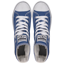 Blue high top canvas shoes new versatile board shoes spring and autumn flat shoes