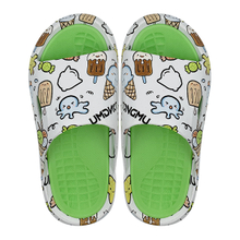 Cartoon printed men's and women's slippers summer home soft soled slippers bathroom beach anti slip one line slippers