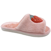 Women's embroidered open toed fruit strawberry watermelon home wooden floor imitation rabbit hair cotton slippers