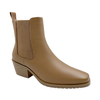 New genuine leather Martin boots for women square toe high heels short boots versatile and minimalist boots