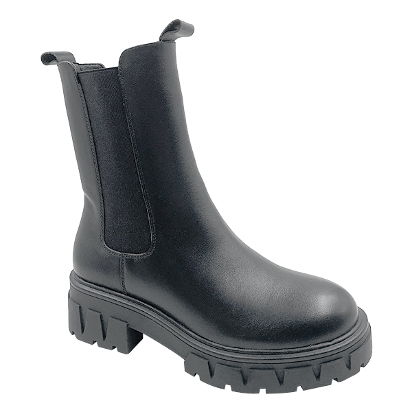 Cowhide version genuine leather Martin boots women's British style mid leg boots thick soled chimney women's boots Chelsea short boots