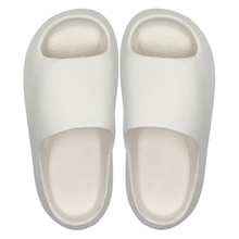 New solid color simple and lightweight indoor slippers for couples anti slip straight drag with a sense of stepping on poop casual cooldown