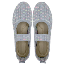Summer New Soft Sole One Step Douban Shoes Shallow Mouth Flyknit Mom Shoes Breathable Women's Single