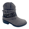 Dark gray children's shoes Martin boots genuine leather new autumn and winter waterproof boots plush boots