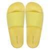 Yellow one-piece slippers with anti slip soft sole can be worn as women's slippers