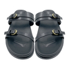Summer Outwear 2025 New Thick Bottom Belt Buckle Anti slip Outdoor Vacation Black One line Cool Slippers for Women
