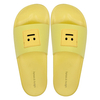 Cute smiling face yellow one-piece slippers that can be worn externally simple women's shoes slippers