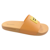 Cute smiling face orange one word slippers can be worn externally simple women's shoes slippers