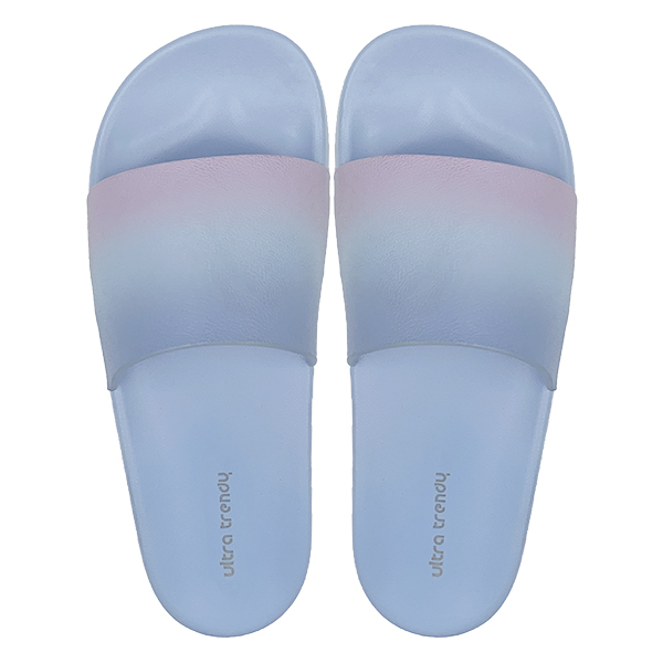Gradient upper blue one-piece slippers can be worn externally simple women's shoes slippers