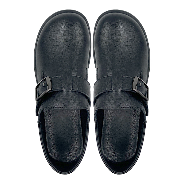 New women's fashionable belt buckle casual shoes with simple and solid color single shoes