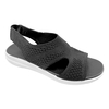 Wind sponge cake thick soled sandals for women summer stretch fly woven breathable beach shoes for outdoor wear