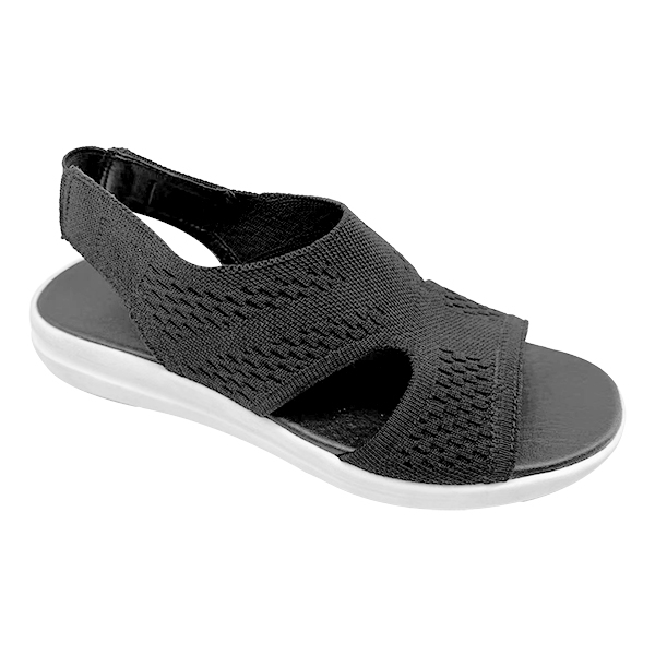 Wind sponge cake thick soled sandals for women summer stretch fly woven breathable beach shoes for outdoor wear