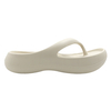 Women's beige thick bottom flip flops for summer wear non slip casual versatile beach sandals