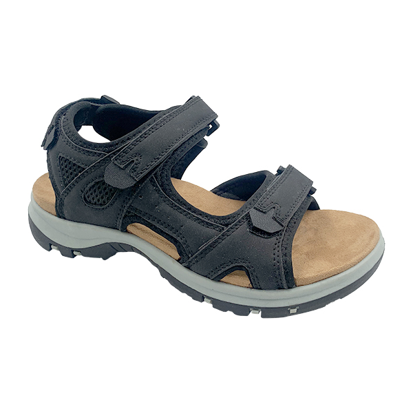 New summer sports and leisure sandals for men made of genuine leather with Velcro for outdoor beach wear