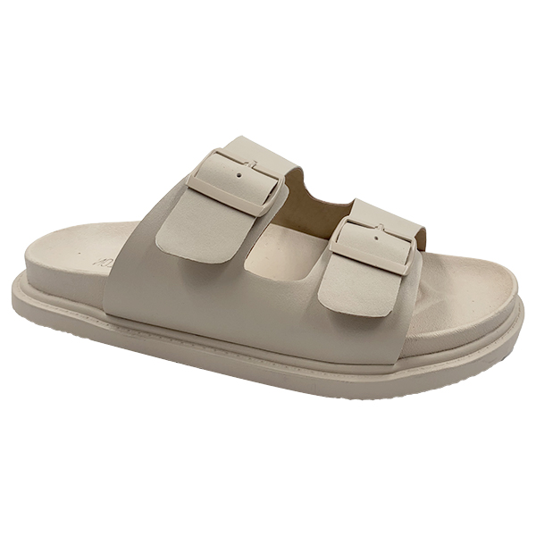 Thick soled wear-resistant soft leather Boken shoes casual one-piece slippers worn with belt buckles semi cool slippers