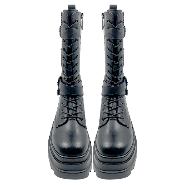 Black Martin boots women's autumn and winter new boots motorcycle thick soled boots height increasing British short boots shoes