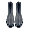 New leather black Martin boots for women square toe high heels short boots versatile and simple boots