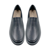 Slope heeled women's shoes 2025 new black versatile round toe inner height increasing single shoe