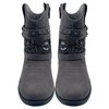 Dark gray children's shoes Martin boots genuine leather new autumn and winter waterproof boots plush boots