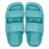 Dark green thick soled two character slippers for women suitable for taking a shower in the bathroom with anti slip soft soles for wearing women's shoes outside