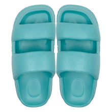Dark green thick soled two character slippers for women suitable for taking a shower in the bathroom with anti slip soft soles for wearing women's shoes outside