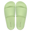Thin green one-piece slippers with anti slip soft sole can be worn externally simple women's slippers