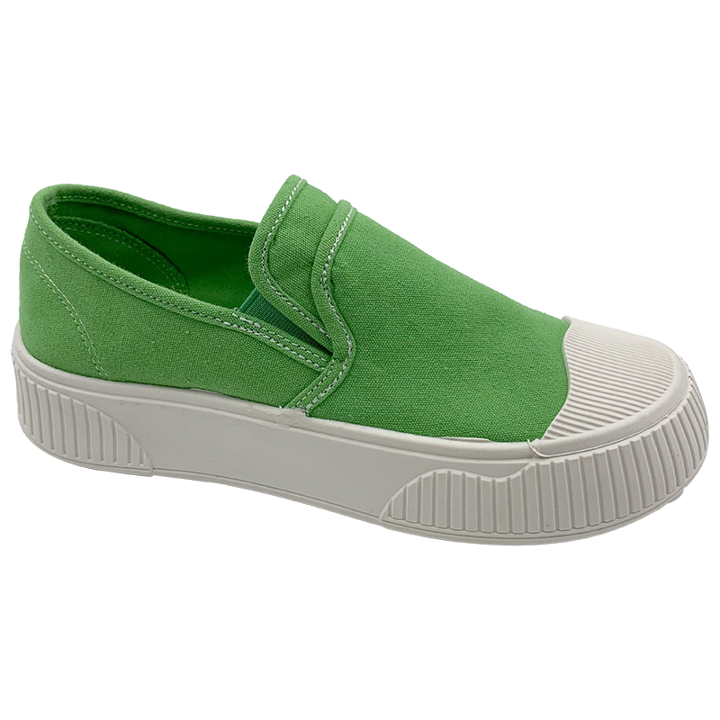 Green Canvas Trendy Shoes Korean Edition Versatile One Kick Lazy Flying Weaving Shoes