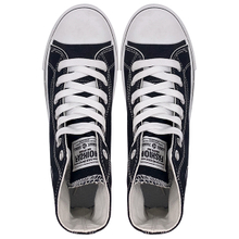 Black flat bottomed high top women's shoes canvas shoes spring men's and women's shoe trend