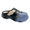 Gradient colored perforated shoes for women new summer outerwear with a sense of stepping on poop thick sole toe cover and half slippers