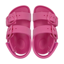 EVA boys' and girls' one-piece slippers with soft sole children's back strap anti slip and anti slip buckle sandals for outdoor wear on the beach